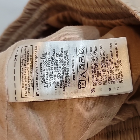 Adidas Ryv Taping Track Pants Blush Tapered Baggy 90s Retro Logo voluminous - Picture 13 of 13